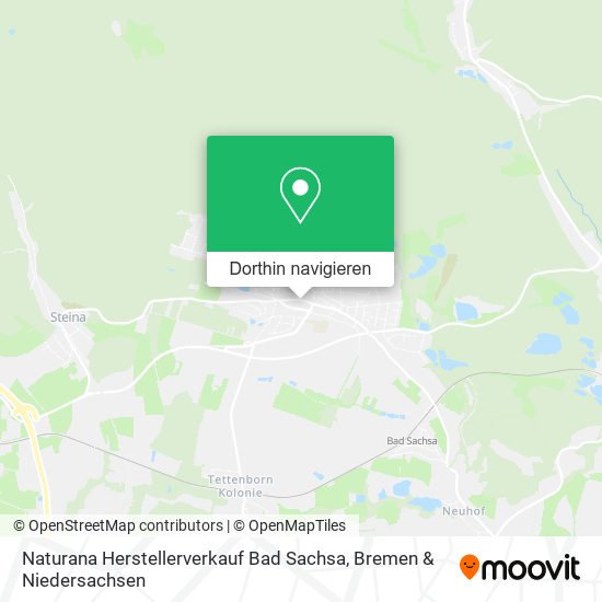 Naturana Herstellerverkauf Bad Sachsa Karte