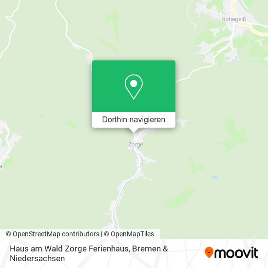 Haus am Wald Zorge Ferienhaus Karte
