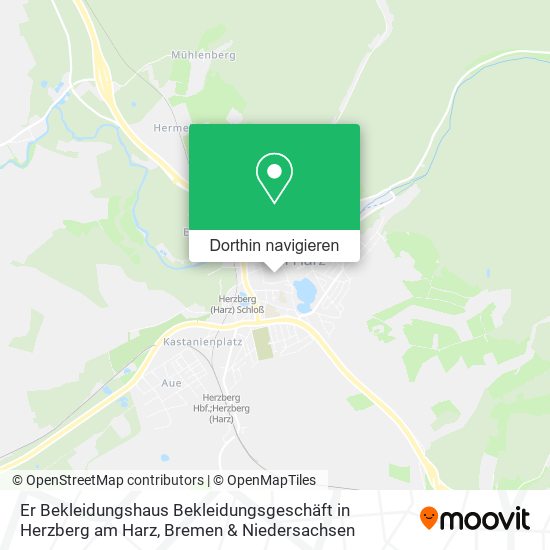 Er Bekleidungshaus Bekleidungsgeschäft in Herzberg am Harz Karte