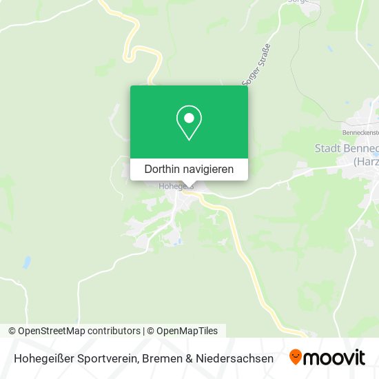 Hohegeißer Sportverein Karte