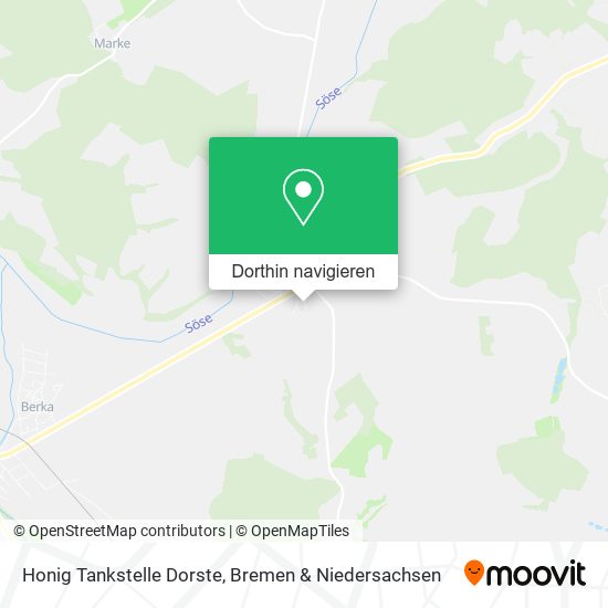 Honig Tankstelle Dorste Karte