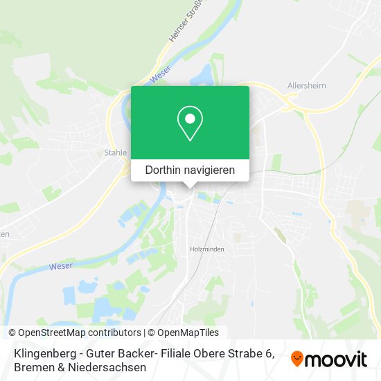 Klingenberg - Guter Backer- Filiale Obere Strabe 6 Karte