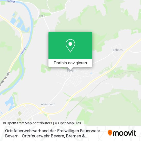 Ortsfeuerwehrverband der Freiwilligen Feuerwehr Bevern - Ortsfeuerwehr Bevern Karte
