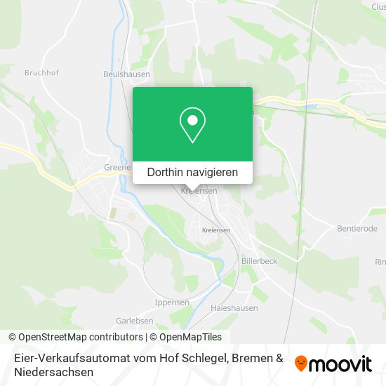 Eier-Verkaufsautomat vom Hof Schlegel Karte