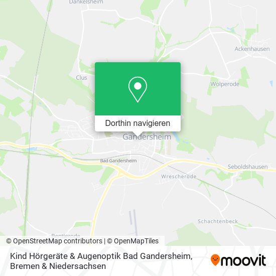 Kind Hörgeräte & Augenoptik Bad Gandersheim Karte