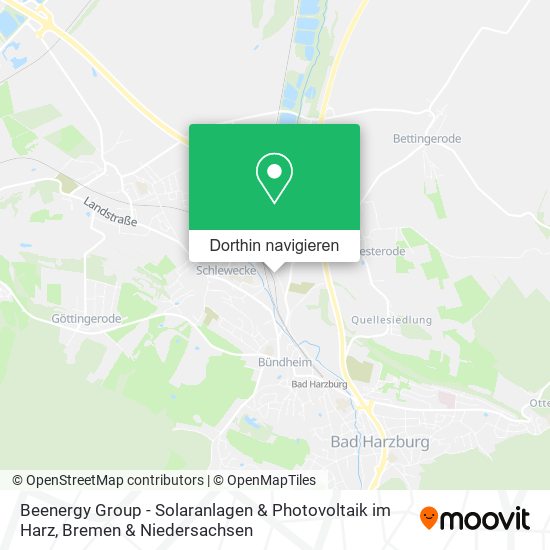 Beenergy Group - Solaranlagen & Photovoltaik im Harz Karte