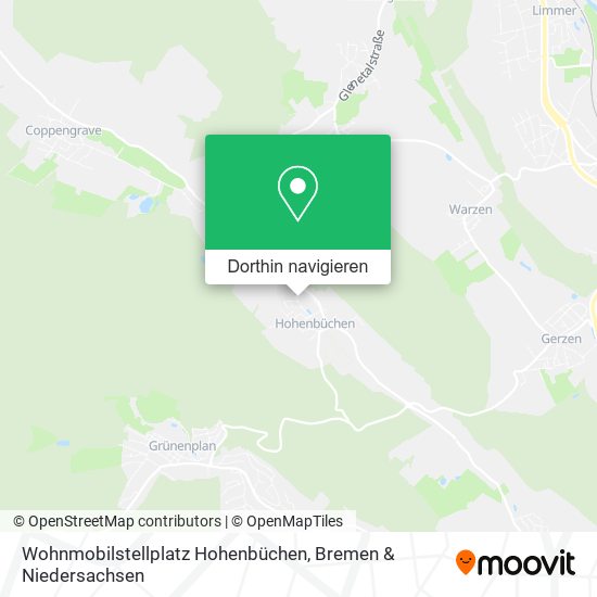 Wohnmobilstellplatz Hohenbüchen Karte