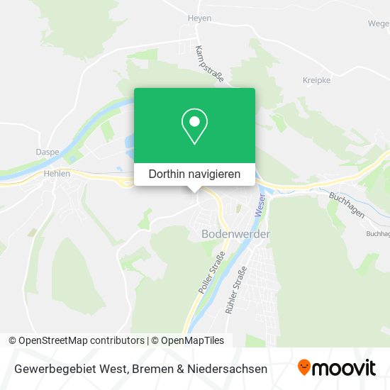 Gewerbegebiet West Karte