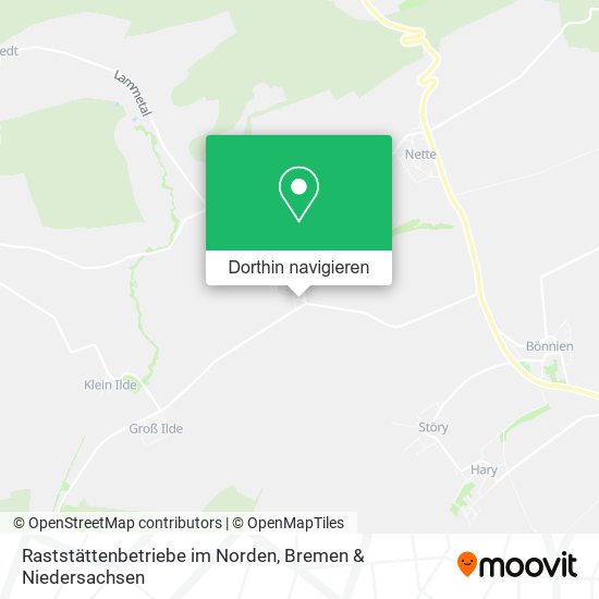 Raststättenbetriebe im Norden Karte