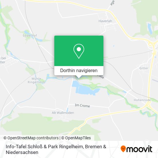 Info-Tafel Schloß & Park Ringelheim Karte