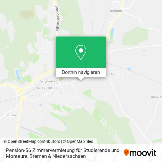 Pension-56 Zimmervermietung für Studierende und Monteure Karte