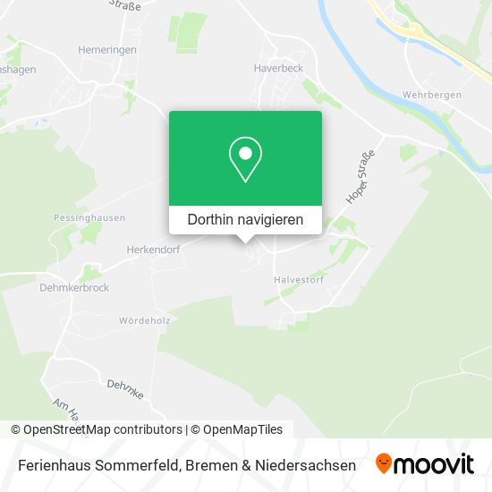 Ferienhaus Sommerfeld Karte