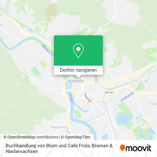 Buchhandlung von Blum und Café Frida Karte