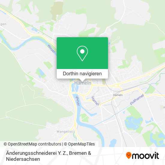 Änderungsschneiderei Y. Z. Karte