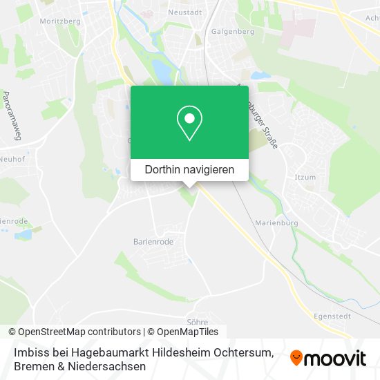 Imbiss bei Hagebaumarkt Hildesheim Ochtersum Karte