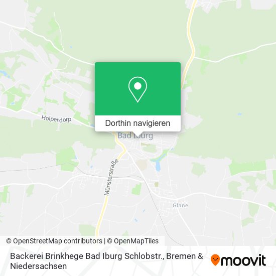 Backerei Brinkhege Bad Iburg Schlobstr. Karte