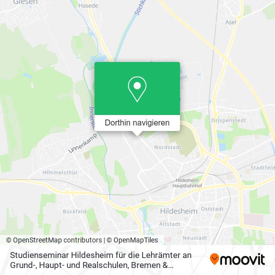 Studienseminar Hildesheim für die Lehrämter an Grund-, Haupt- und Realschulen Karte