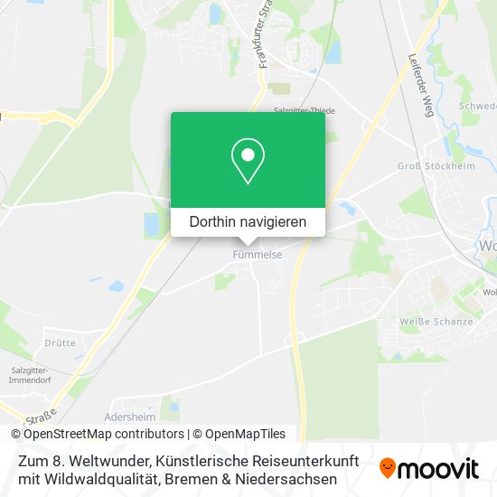Zum 8. Weltwunder, Künstlerische Reiseunterkunft mit Wildwaldqualität Karte