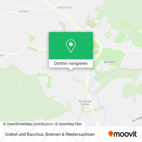 Giebel und Bacchus Karte