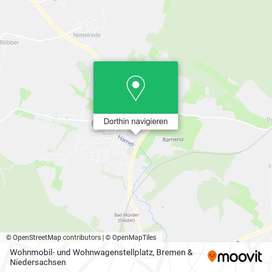 Wohnmobil- und Wohnwagenstellplatz Karte