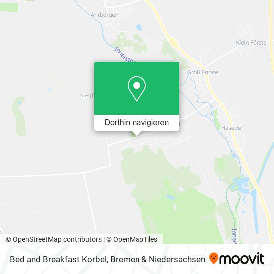 Bed and Breakfast Korbel Karte