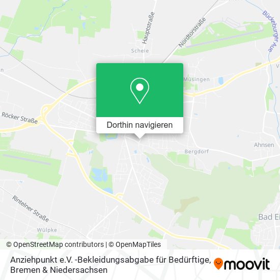Anziehpunkt e.V. -Bekleidungsabgabe für Bedürftige Karte