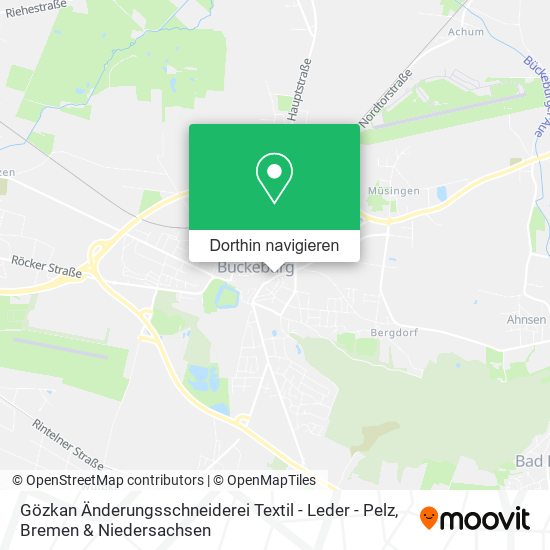Gözkan Änderungsschneiderei Textil - Leder - Pelz Karte