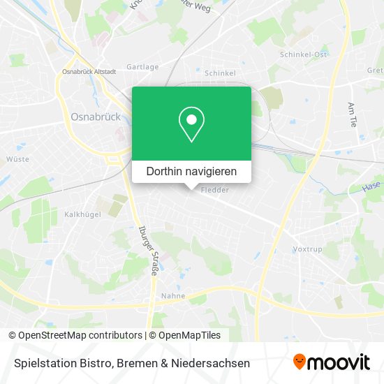 Spielstation Bistro Karte