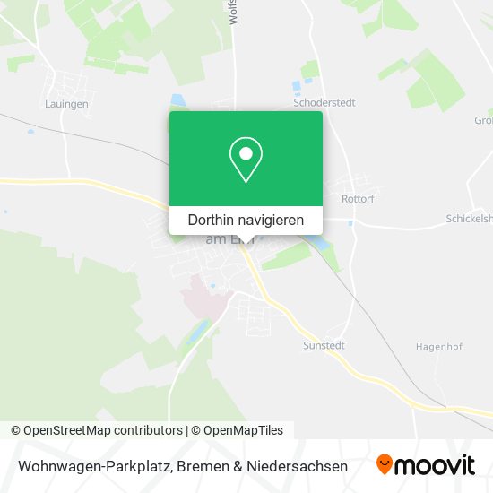 Wohnwagen-Parkplatz Karte