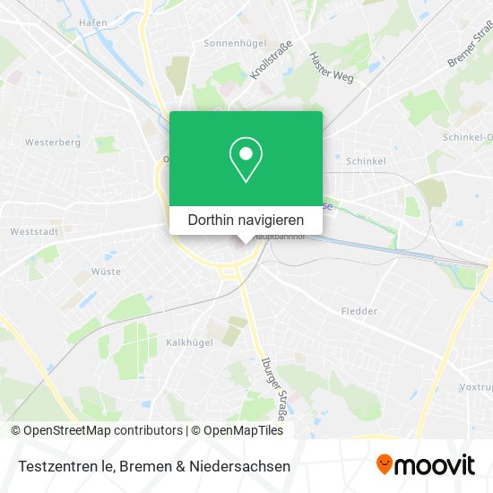 Testzentren le Karte