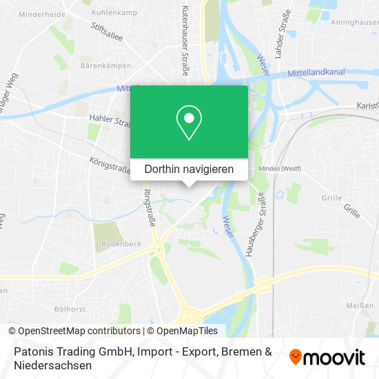 Patonis Trading GmbH, Import - Export Karte