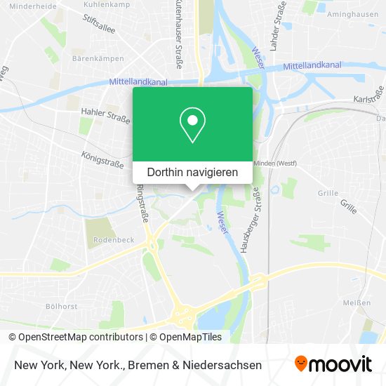New York, New York. Karte