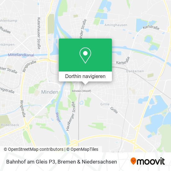 Bahnhof am Gleis P3 Karte