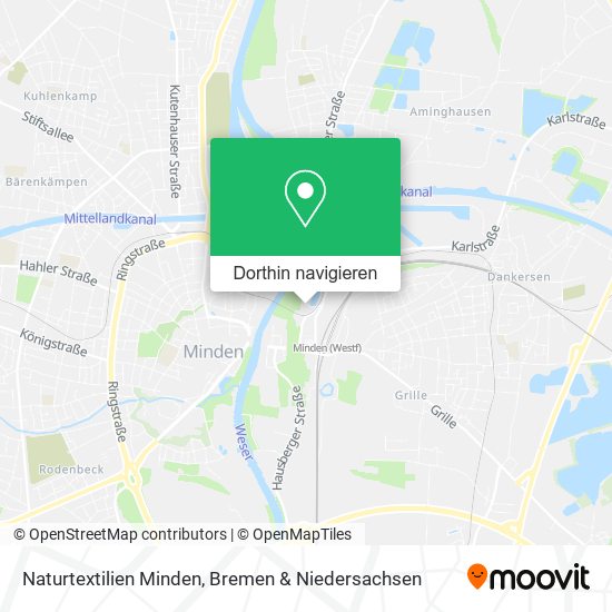 Naturtextilien Minden Karte