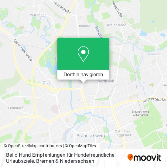 Bello Hund Empfehlungen für Hundefreundliche Urlaubsziele Karte