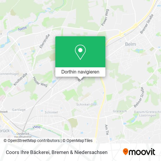 Coors Ihre Bäckerei Karte