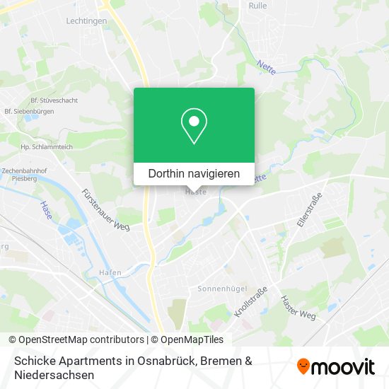 Schicke Apartments in Osnabrück Karte
