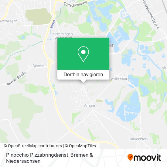 Pinocchio Pizzabringdienst Karte