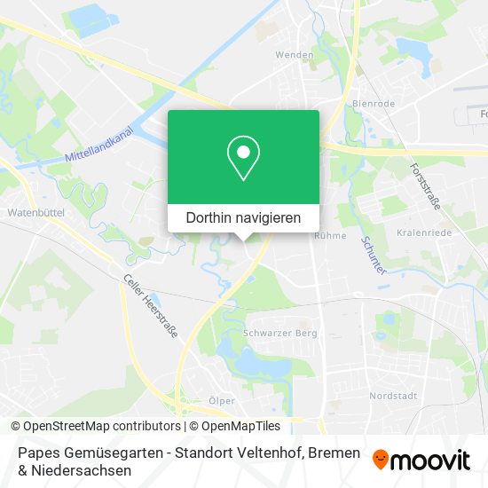 Papes Gemüsegarten - Standort Veltenhof Karte