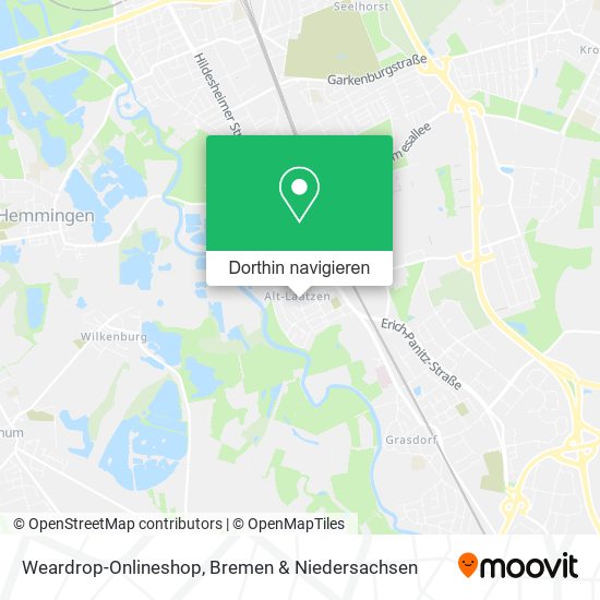 Weardrop-Onlineshop Karte
