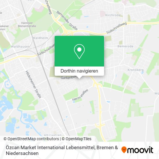 Özcan Market International Lebensmittel Karte