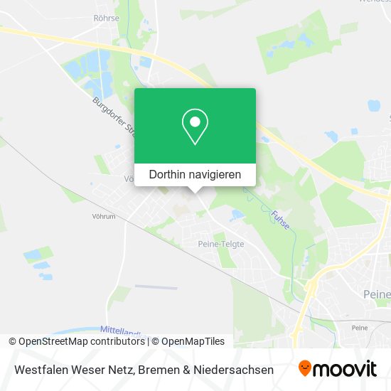 Westfalen Weser Netz Karte