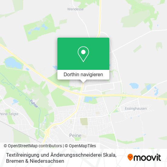 Textilreinigung und Änderungsschneiderei Skala Karte