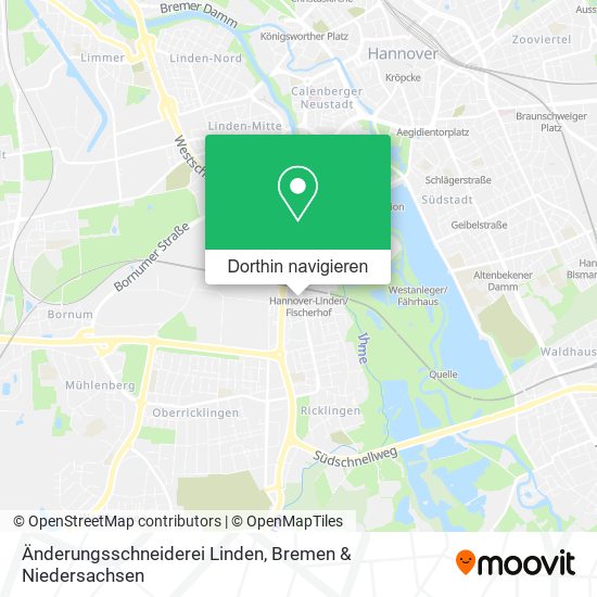Änderungsschneiderei Linden Karte