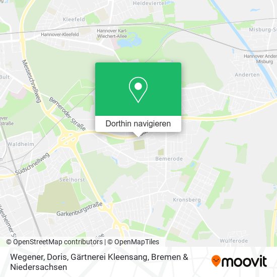 Wegener, Doris, Gärtnerei Kleensang Karte