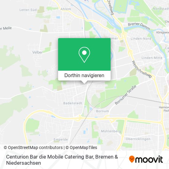 Centurion Bar die Mobile Catering Bar Karte