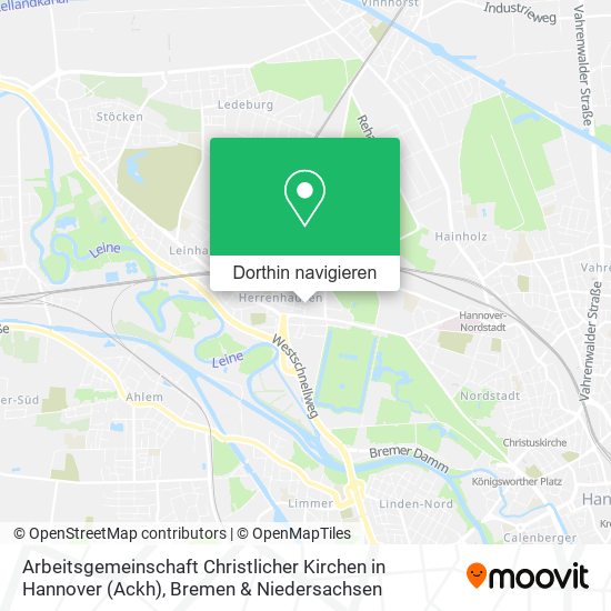Arbeitsgemeinschaft Christlicher Kirchen in Hannover (Ackh) Karte