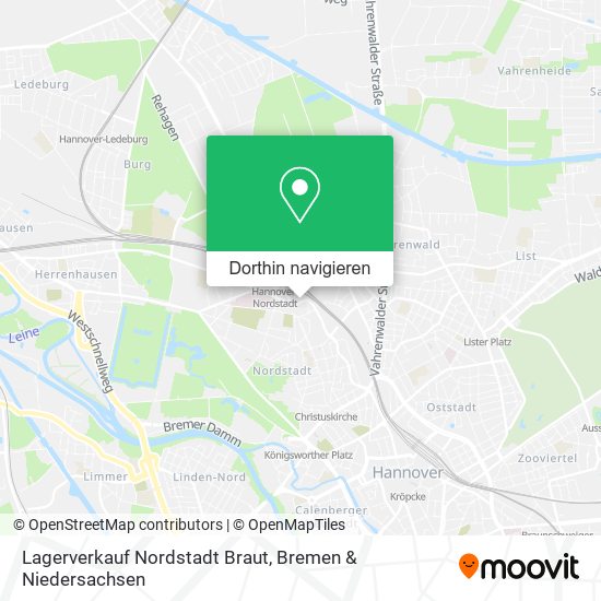 Lagerverkauf Nordstadt Braut Karte