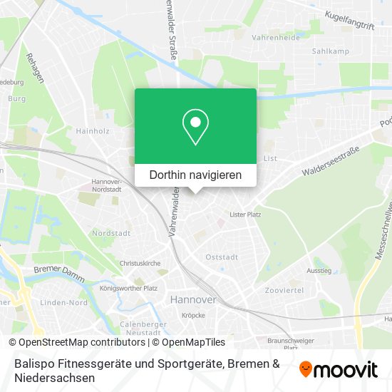 Balispo Fitnessgeräte und Sportgeräte Karte
