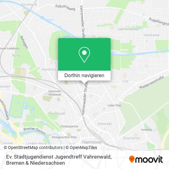 Ev. Stadtjugendienst Jugendtreff Vahrenwald Karte